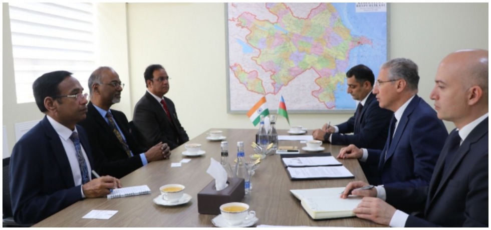 On 20th June 2023, Ambassador Sridharan Madhusudhanan had a productive meeting with the Minister of Ecology and Natural Resources of Azerbaijan H.E. Mr. Mukhtar Babayev.
